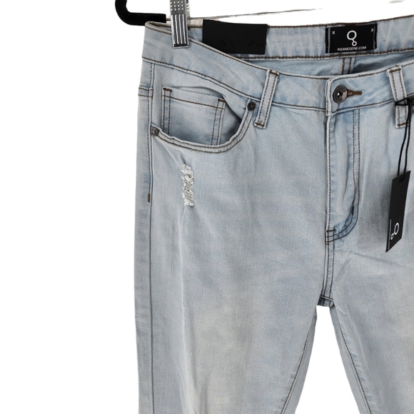 Insane Gene Women's Mid Rise Ankle Bootcut Jean - 13/30 - Picture 2 of 7